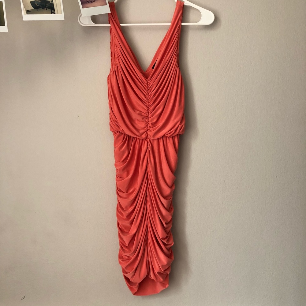 Soprano Pink Ruched Dress